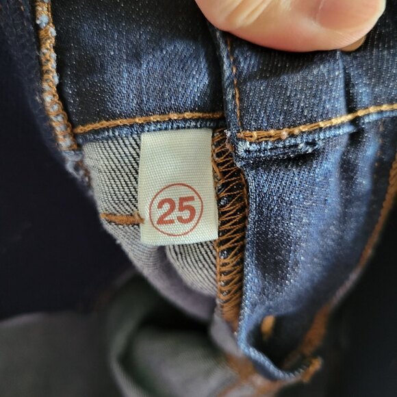 J Brand Maternity MAMA J Elastic Waist Side Panel Blue Demin Jeans Pants Size 25 - Picture 13 of 17